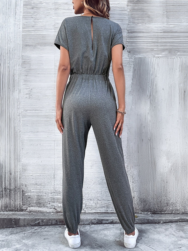 Clothing Short Sleeved Wide Leg Jumpsuit
