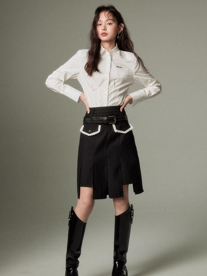 Asymmetrical Hemline Skirt