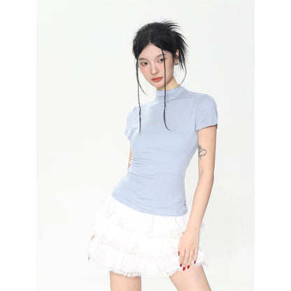 Small Round Neck Slim Fit Short Sleeve T-shirt