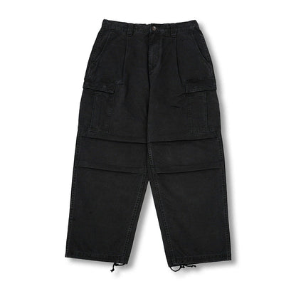 Military Green Straight Cargo Pants