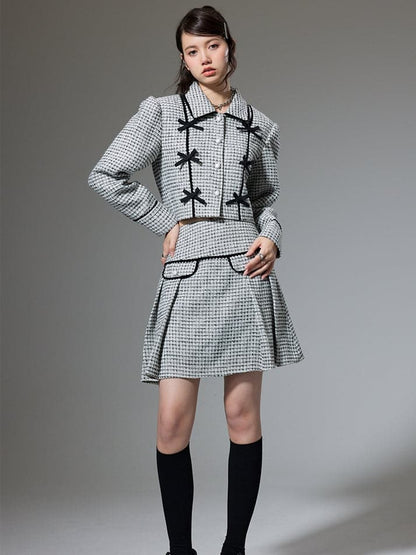 Small Fragrance Jacket & High Waist Skirt Combo