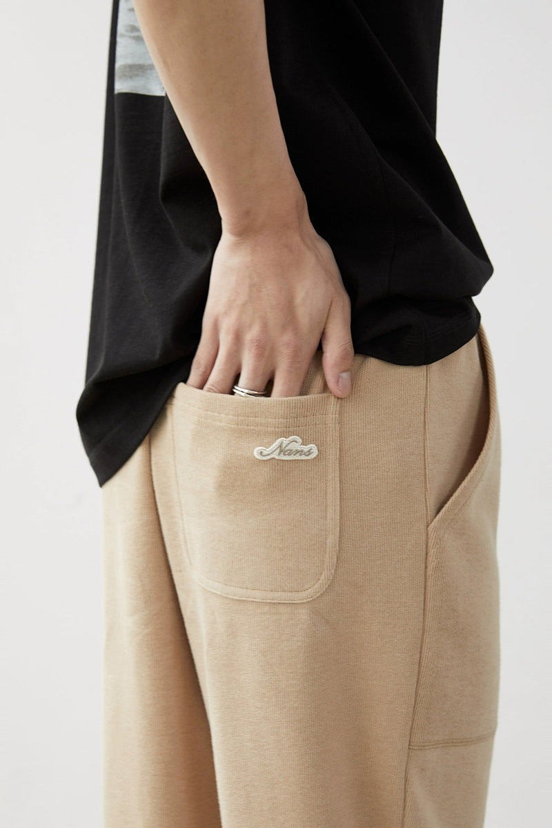 Drawstring Wide-leg Athletic Pants