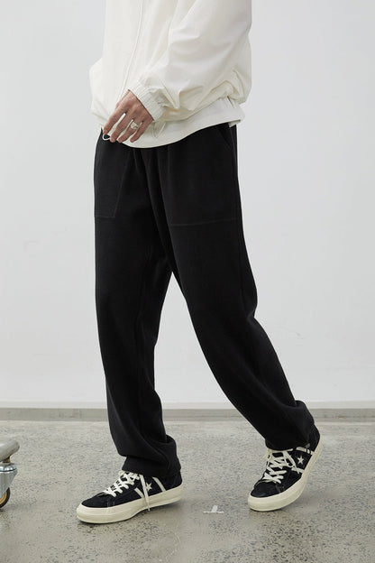 Drawstring Wide-leg Athletic Pants