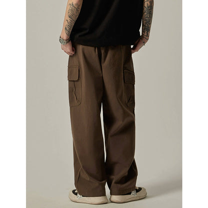 Brown Loose Utility Cargo Pants