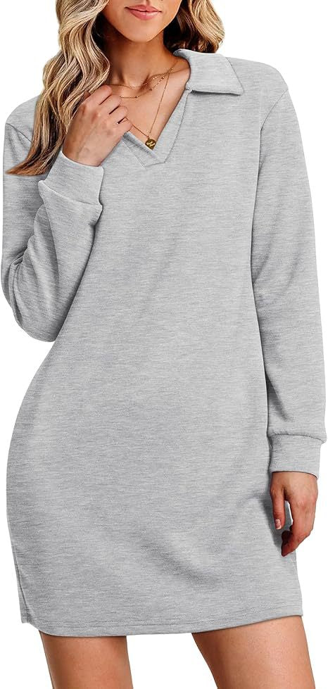 Clothing Collared Long Sleeve Color Sports Sweater Dress