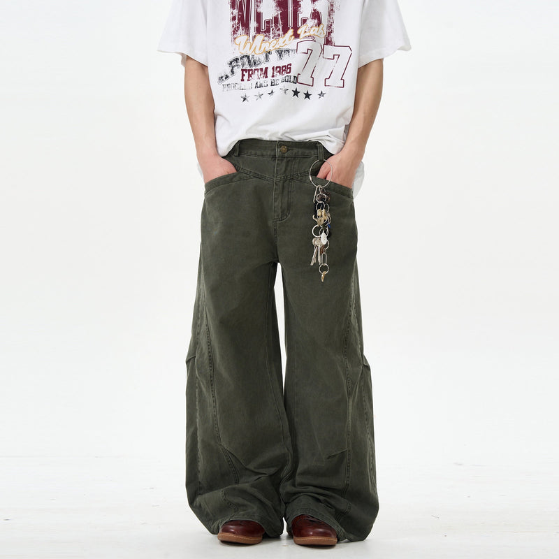 Olive Cargo Wide Leg Pants