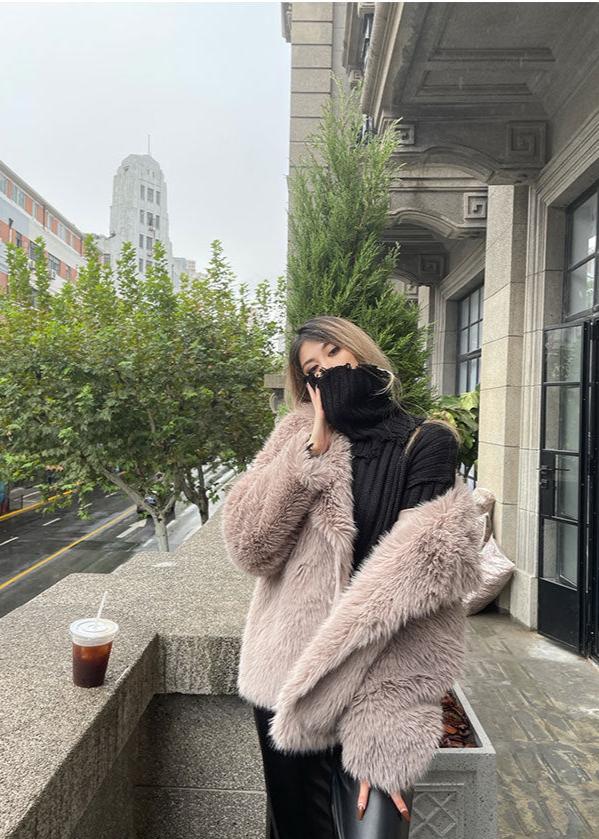 Luxefox Suit Collar Fur Coat