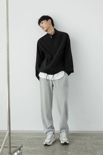 Drawstring Wide-leg Athletic Pants