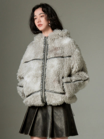 Sustainable Rabbit-eared Fur Coat