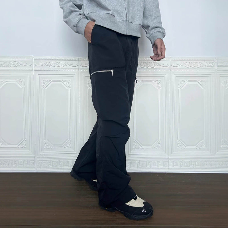 Black Utility Pants With Zip Pockets