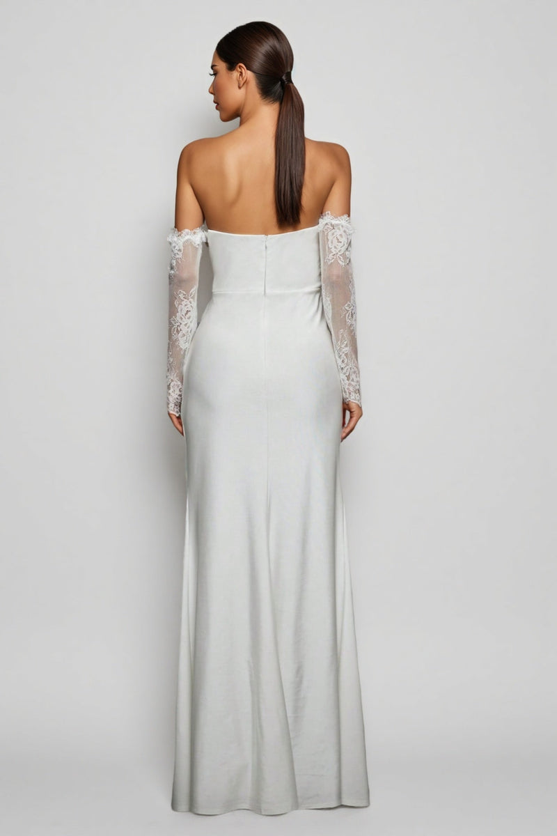 Elay White Backless Maxi Dress