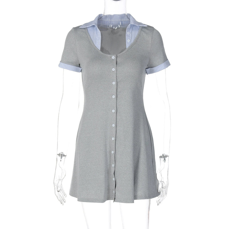 Carmyn Polo Patchwork Mini Dress