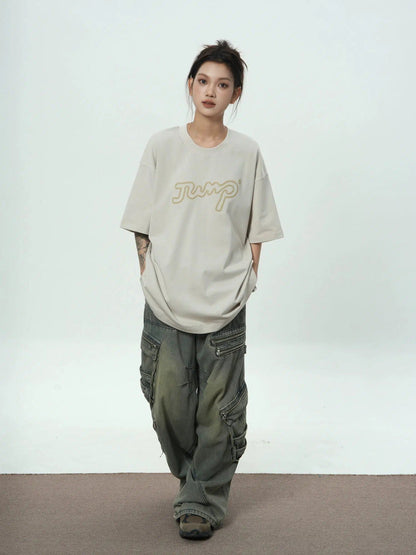 T-shirt With Hollow Logo Text