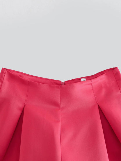 Hight Waist Hot-shorts Loose Flare Mini Shorts Wide Leg Color Shorts