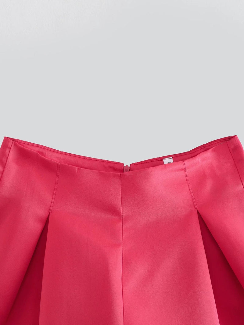 Hight Waist Hot-shorts Loose Flare Mini Shorts Wide Leg Color Shorts