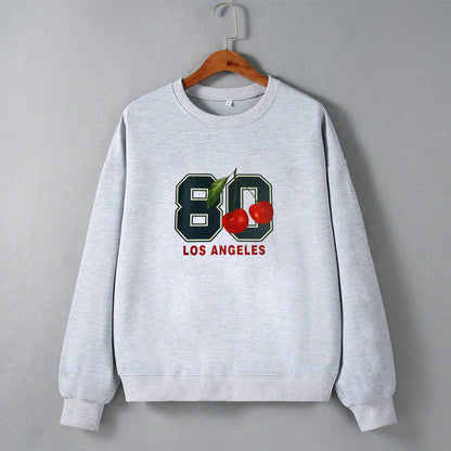 Street Hipster Off Shoulder Loose Round Neck Long Sleeve Sweatshirt Clothing Autumn Winter