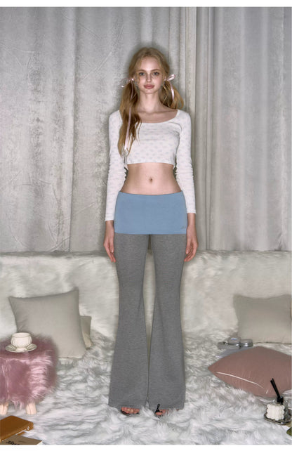 Low-rise Slim Fit Micro Flare Yoga Pants