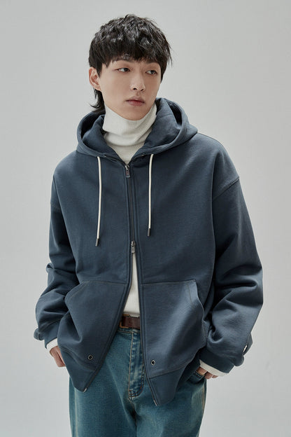 Full Zip Hooded Sweatshirt & Straight Leg Cuffed Pants Set