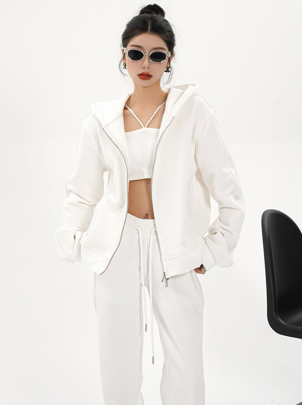 Oversized Zip-up Hoodie - Relaxed Fit Sweatshirt Jacket