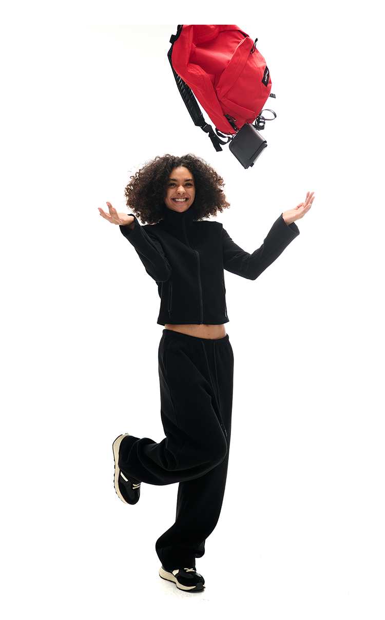 High Collar Zipper Sweatshirt and Sweatpants Set