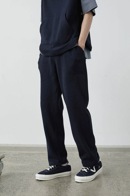Drawstring Wide-leg Athletic Pants