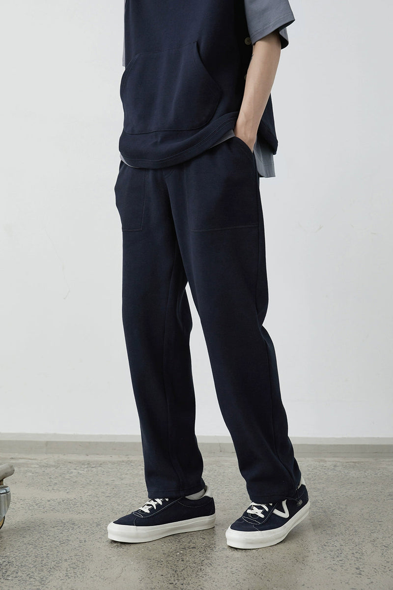 Drawstring Wide-leg Athletic Pants