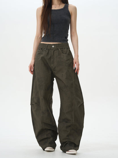 Army Green Baggy Cargo Pants