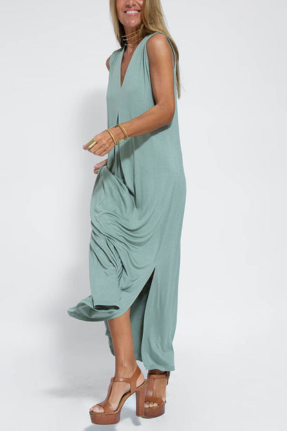 Color Pullover V Neck Dress Cardigan Coat Set