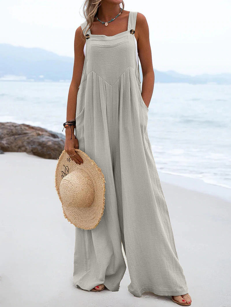 Clothing Summer Jumpsuit Color Wide Leg Jumpsuit