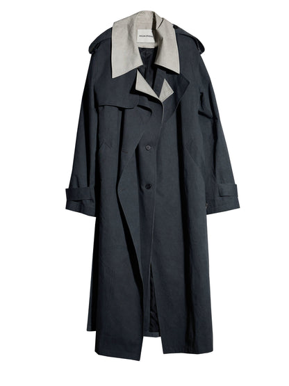 Two-tone Oversized Trench Coat