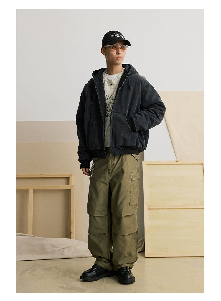 Straight-leg Multi-pocket Loose Pants