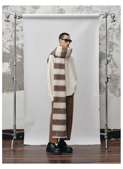 Straight-cut Oversized Crew Neck Sweater