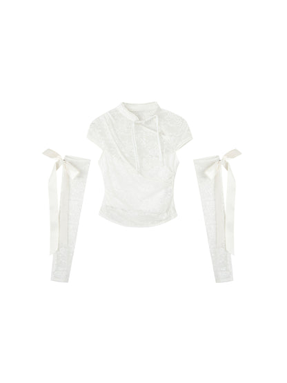 Of Akiva Detachable Sleeve Blouse