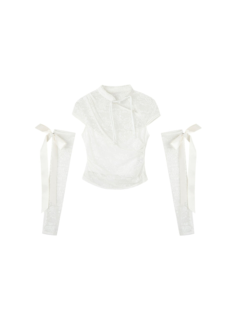 Of Akiva Detachable Sleeve Blouse