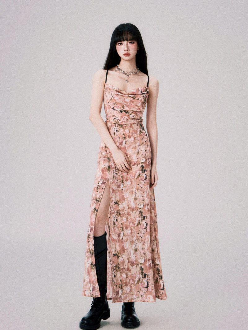 Luluswings Cowl Neck Maxi Dress - Romantic Evening Gown