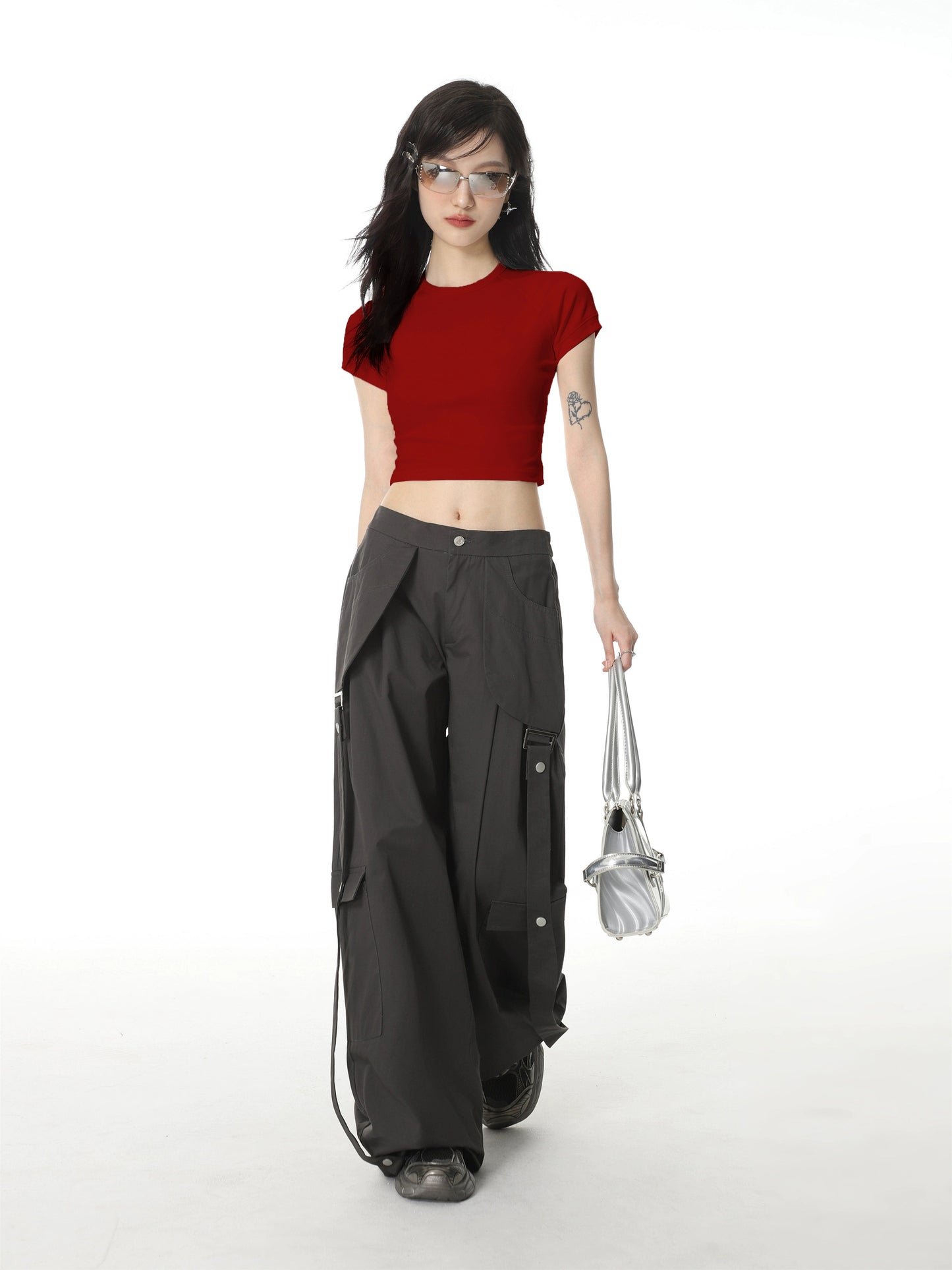 Color Regular Shoulder Short Sleeve T-shirt