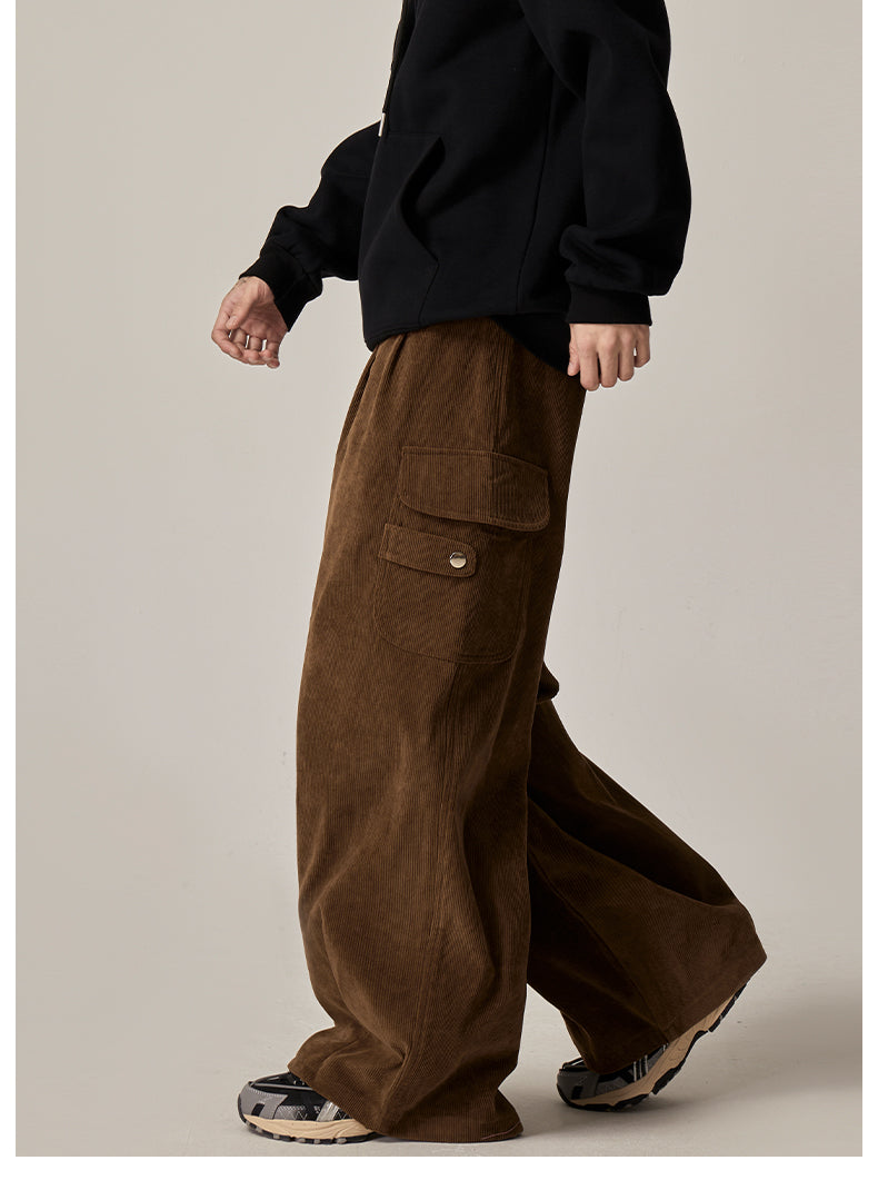 Black Baggy Drawstring Cargo Pants