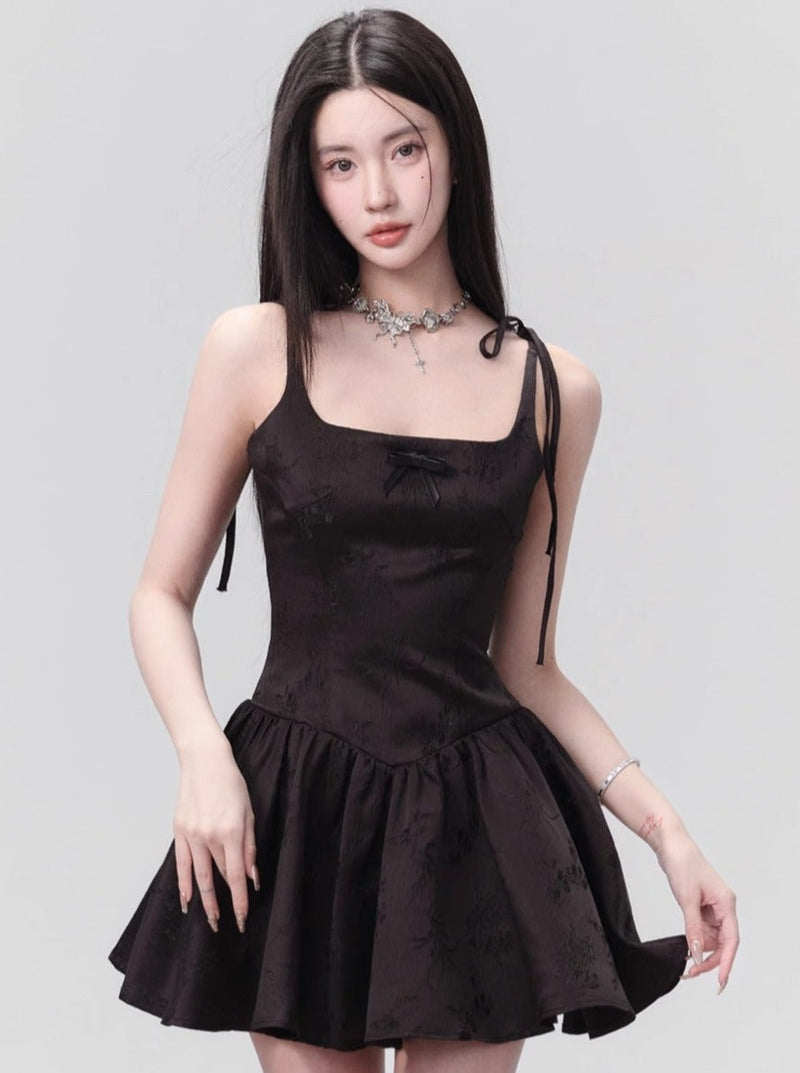 Tie-strap Fit and Flare Mini Dress