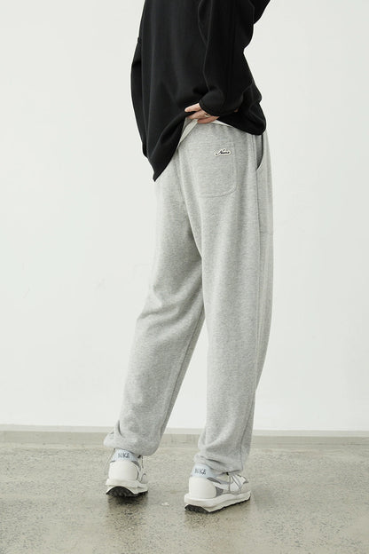 Drawstring Wide-leg Athletic Pants