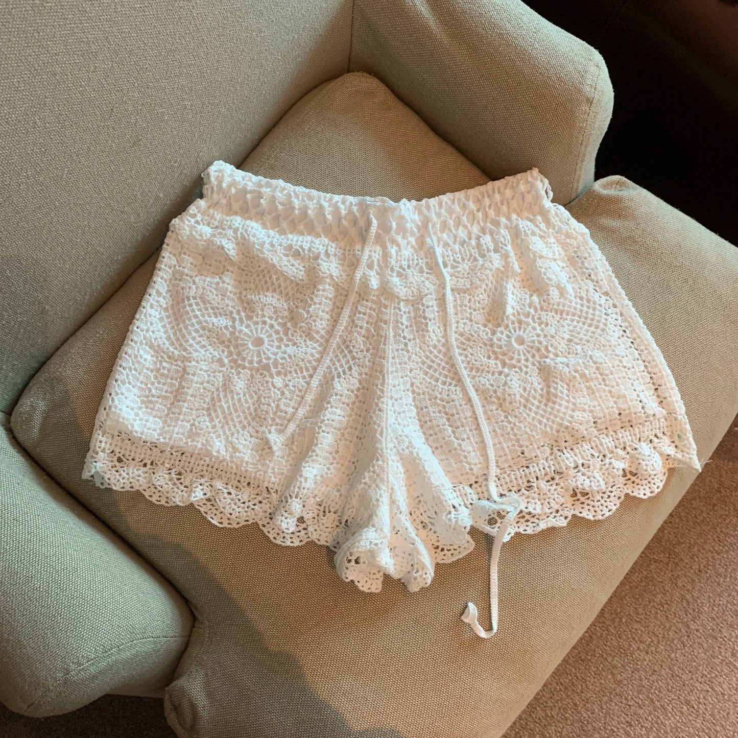 Amya Lace Knit Wide-leg Pants