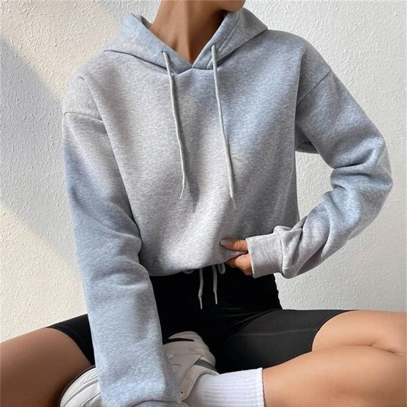 Autumn Clothing Pullover Sweatshirt Top Hooded Loose Sweatshirt