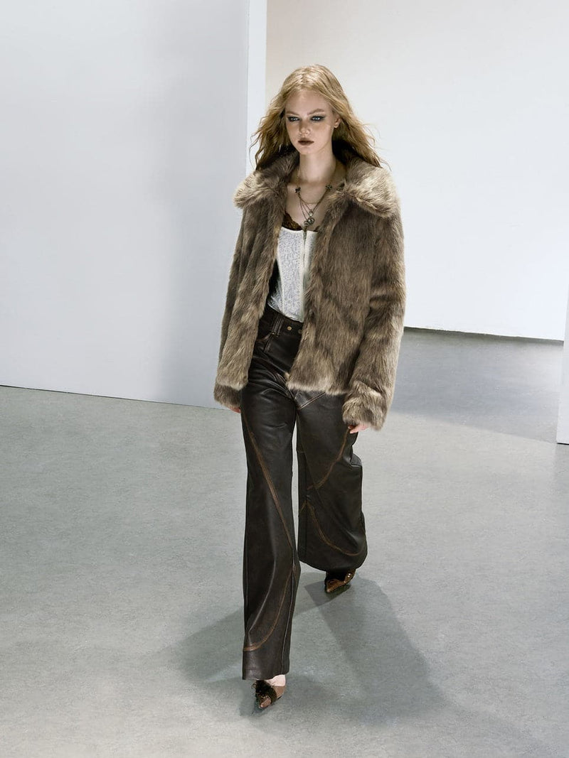 Eco- Fur Short Coat