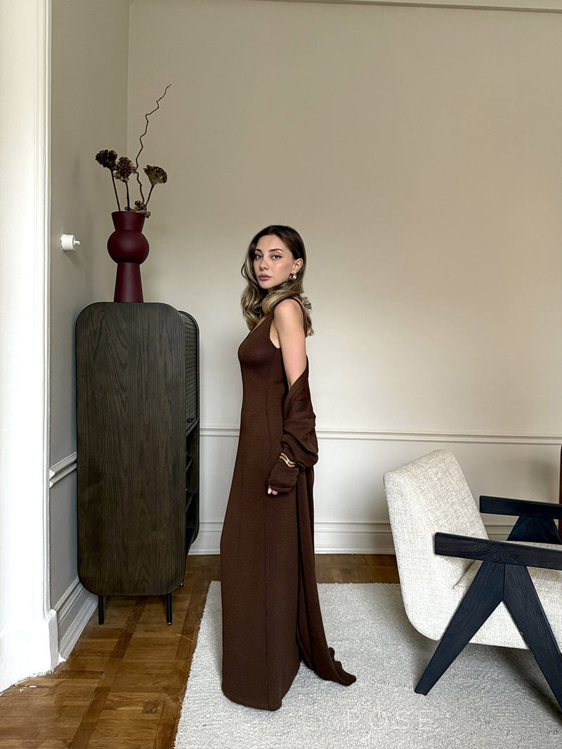 Zissy Knit Dress & Cardigan Set