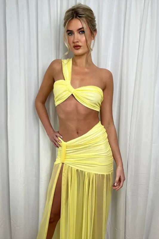 Bikini Top Mesh Hip Skirt
