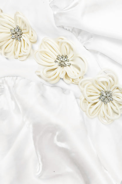 Juyce White 3d Mini Dress