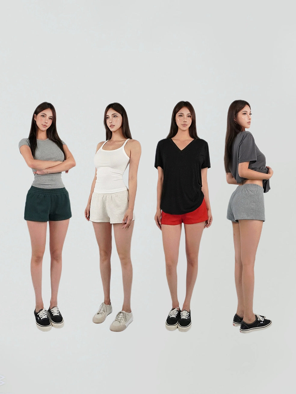 Low-waist Athletic Bermuda Shorts