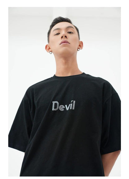 Devil Text Oversized T-shirt