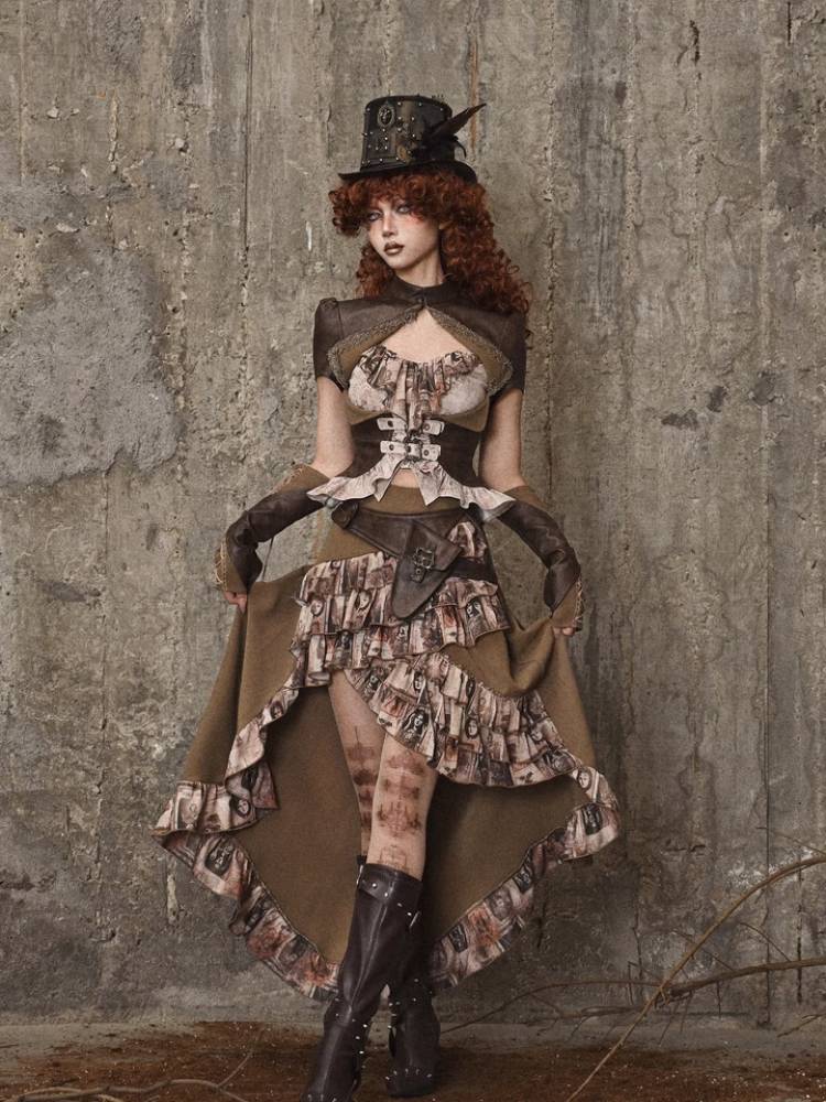 Ruffle Bustle Skirt