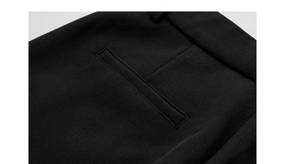 Black Pleated Wide-leg Pants