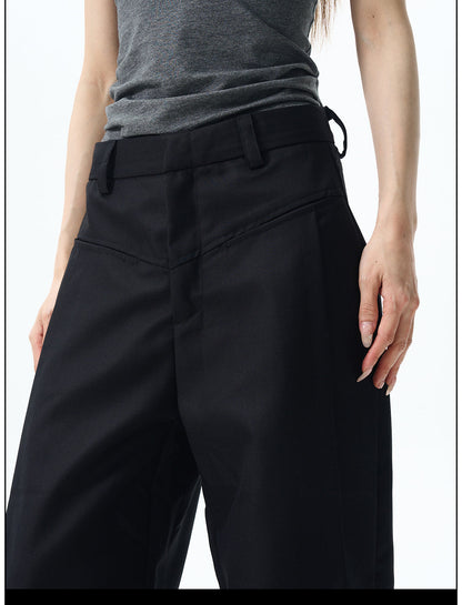 Wide Leg Skater Pants in Black